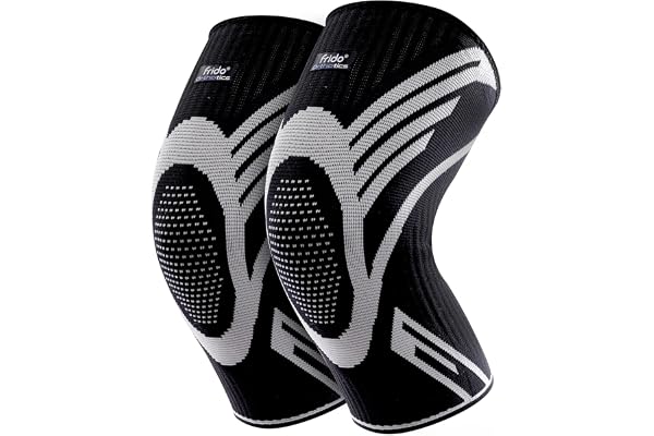 Frido Active Knee Cap Support for Men &amp; Women | Active Compression for Pain Relief &amp; Joint Support | Knee Sleeve for Gym, Run