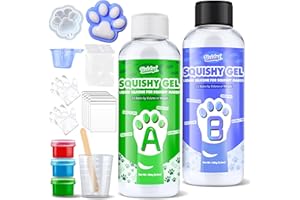 VIVIDYE Flüssigsilikon für Squishy Maker 200g, Schnellhärtendes Silikonform Selber Machen Set für Taba Squishy, Katzenpfoten, Mischungsverhältnis 1:1 (AB), Stressabbau Geschenk für Anfänger