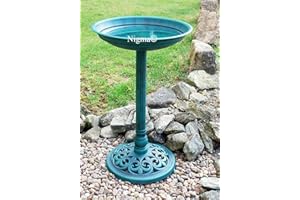 PGONA NEW GREEN PEDESTAL TRADITIONAL BIRD BATH PEDESTAL OUTDOOR TABLE GARDEN ORNAMENT