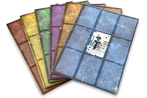 Stonemaier Games: Vantage Playmats | 6 dwuwarstwowych tekturowych mat do zabawy, aby zapobiec przesuwaniu się kart, stwórz siatkę kart 3 x 3 podczas odkrywania świata