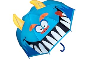 VON LILIENFELD® Parapluie Enfant Léger Garçon Filles Robuste Monstre Jusqu'à 8 ans