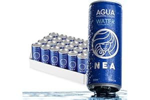 Sprudelwasser NEA in Dosen – Mineralwasser mit Kohlensäure aus den Österreichischen Alpen – 24 x 33cl – BPA- & mikroplastikfrei – 100% recycelbare Aluminiumdosen