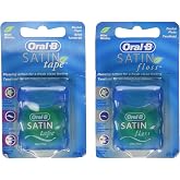 Oral-B Saten Bant Dental Floss Mint - 25 m (2'li paket) Oral-B