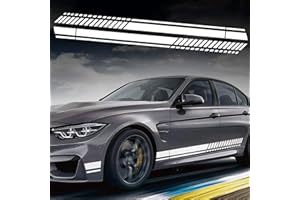 TOMALL 1 para 200 cm sportowe naklejki na karoserię samochodu, boczne paski, graficzne naklejki winylowe, dekoracja do wszystkich samochodów, SUV, ciężarówek, pojazdów terenowych, uniwersalne