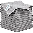 Microfiber Wholesale 12" x 12" MW Pro Multi-Surface Cleaning Cloths | Gray - 12 Pack | Premium Towels for Cleaning Glass, Kitchens, Bathrooms, Automotive, Supplies & Products