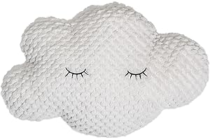 Bloomingville Poduszka w kształcie chmury, poliester, biała, 45 cm