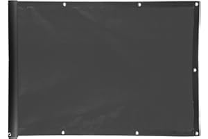 Ventanara® Balkonverkleidung Sichtschutz PVC blickdichte Balkonumspannung Zaun Verkleidung Blende Windschutz Folie (300 x 90 cm, Anthrazit)