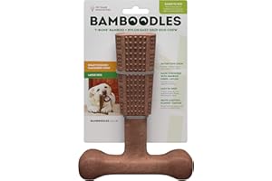 Bamboodles T-Bone Dog Chew Toy – Large | Chicken Flavour | Long Lasting Dog Chew Stick for Large Dogs | Durable Chew Toy to Support Healthy Teeth and Calm Chewing