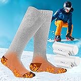 Calcetines de calefacción, calcetines eléctricos con calefacción, calcetines térmicos para hombres y mujeres, 3.7 V 2200 mAh,