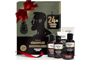 ‎BROOKLYN SOAP COMPANY Brooklyn Soap Company Adventskalender 2025 - Weihnachtskalender für Männer - 24 Essentials für Bartpflege, Haut & Haar