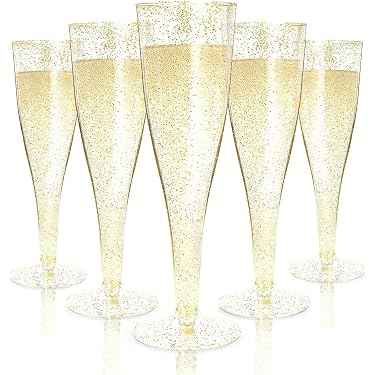 Lot De 20 Flûtes à Champagne En Plastique Réutilisables - Élégantes Et Incassables Pour Mariages, Fêtes Et Événements