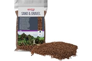 Amtra Quartz Céramisé Marron, Fond Naturel pour Aquariums d'eau Douce Ou Marins, Non Toxique, 1,6-2 mm, 5 kg