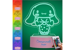 Get Trend Hello Kitty Sanrio LED-nattlampa, Kawaii Kuromi Cinnamoroll sängbord och skrivbord, USB och batteridriven lampa med