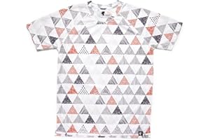 HOOPOE RUNNING APPAREL HOOPOE Camiseta Running Estampada Mujer, Manga Corta, Gimnasio #Triangles