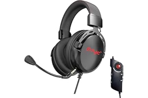 Gaming Headset SUMVISION SERAPH Gaming Headphones Wired 7.1 Surround Sound 3.5mm Aux USB Built in Mic & FREE Soundcard Amplifier PC Mac Laptop Tablet PS4 PS5 Xbox series(FREE UK TECH SUPPORT)