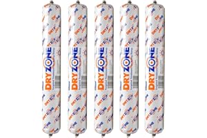 Dryzone Gel de Inyección Química Antihumedad | 600ml x 5 | Tratamiento de Humedades por Capilaridad para Muros | Formulación de Elevado Rendimiento Anti-Derrames