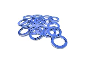 KKM SEALS KKMSEALS Dichtungsringe Set Sanitär - Wasserhahn Dichtung 1/2” - Flachdichtung Gummi - Dichtungen aus Mineralfaser und NBR-Kautschuk - Dichtungsring Blaue - Dichtungsset (25 Stück, 18x11x2mm)