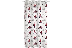 HERMET Spiderman, Tenda a Velo Con Anelli, Tenda Cameretta, Tenda per Interni, 140x290, Marvel, Prodotto Ufficiale, (Pannello Singolo)