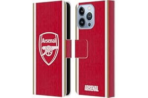 Head Case Designs Officially Licensed Arsenal FC Home 2023/24 Crest Kit Leather Wallet Case Compatible With Apple iPhone 13 Pro