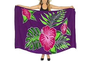LA LEELA Femme Sarong Beach Bikini Jupe Paréo Longue Cover Up Wrap Maillot de Bain Sarong