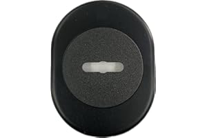 EFFEDIELLE BOCCHETTA ROSETTA PER PORTA PORTONE BLINDATO IN ALLUMINIO NERO F5 E INTERNO IN NYLON NERO (TONDA FORO DOPPIA MAPPA)