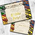 Witches & Wizards Birthday Invitations Pack & Envelopes (WRITE ON) PACK OF 12