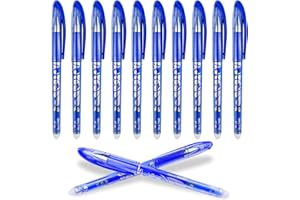 Dunkwckore 12 Stück Radierbarer Kugelschreiber, 0.5mm Blau Radierstift Radierbare Stifte, Gelstifte Radierbar, Erasable Pen, Löschbarer Gelschreiber für Schulsachen Bürobedarf Studenten