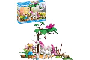 PLAYMOBIL | Magic Unicorns | Zauberhafter Einhorn-Stall für Mama und Fohlen | Fantasievolles Spielset für Einhornfans | Mit liebevollen Accessoires Kinder ab 4 Jahren | 71839