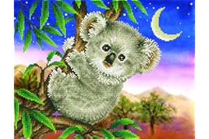 DIAMOND DOTZ Diamond Painting de Animales. Cuadro de Diamantes 5D de Baby Koala. Kit Completo de Pintura con Diamantes de 37.00 x 48.00 cm