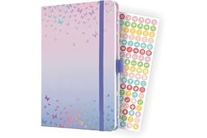 SIGEL J4347 kalendarz tygodniowy Jolie 2024, Butterfly Confetti Candy, ok. A5, twarda okładka, gumka, szlufka na długopis, kieszonka, 174 strony, certyfikat FSC, terminarz