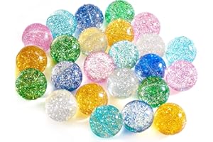 YSFVNP 24 Pcs Bouncy Balls,Large Bouncy Balls, Halloween Bouncy Balls, 32 mm Glitter Small Bouncy Balls Set for Gift Bag Filling Birthdays Gift Vending Machines Outdoor Activities