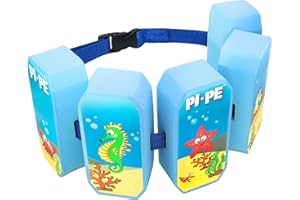 ‎PI-PE PI-PE Schwimmgürtel für Kinder - Schwimmhilfe ideal zum Lernen und toben - 5 Blöcke je nach Fortschritt entfernbar - schönes Design für Jungen und Mädchen, One Size