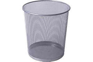 IPEA Cestino per la Carta in Rete Metallica - 26 X 23 cm - Cestino Getta Carta Riciclaggio per Ufficio, Casa, Camera, Scuola in Metallo - Cesto Spazzatura per Scrivania, Tavolo, Mobile