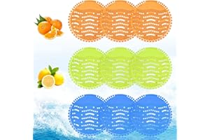 ALLONY 9 Pack Urinal Mats Deodorant, Urinal Screens, Long Bristle Anti-Splash Anti-Clogging Urinal Mats, Three Scents for Long-Lasting Freshness, Suitable for Cinemas, Hospitals, Shopping Malls