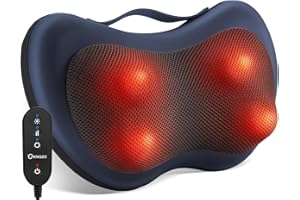 ‎KNQZE KNQZE Massagegerät, Nackenmassagegerät mit wärme, Shiatsu Massagegerät für Nacken, Schulter, Rücken, Geburtstagsgeschenk für Frauen Männer, Massagekissen mit 3D Rotierenden Massageköpfen, Fernsteuerun