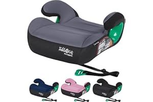 FableKids Sitzerhöhung Auto Kinder | 3-Punkt-Sicherheitsgurt | Kindersitzerhöhung bis 12 Jahre | Autositz für Kinder 125-150 cm | Kindersitzerhöhung ECE R129/03 | Grau