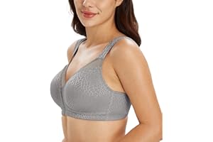 Lemorosy Damen Große Größen Komfort Vollschalen Ungepolstert Ohne Bügel Starker Halt Minimizer BH