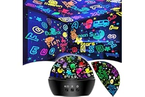 DQMOON Montessori Toys for 3-8 yr Old Boys&girls, Dinosaur Toys ABC Projector Night Light for Kids Age 3-10, Toddlers Learning Toys for 2-6 yr Old Kids, Christmas Presents Birthday Gifts for Age 3-9