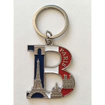 Porte-clés Tour Eiffel Avec Lettre - Métal - Lettre K - 8,5cm - Cadeau Parisien