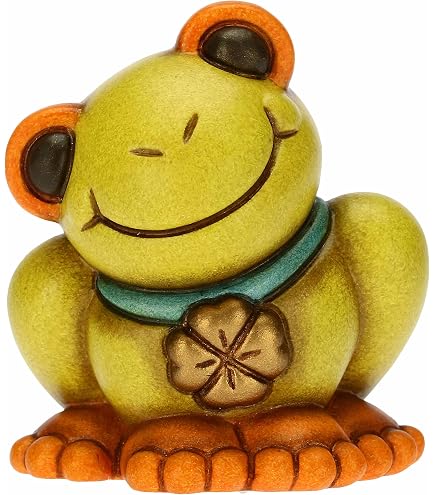 Soprammobile Quokka THUN In Ceramica - Versione Piccola, Con Cuore, Decorato A Mano