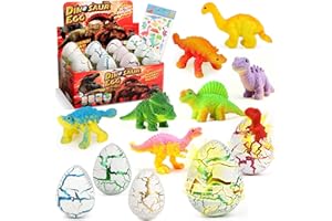 Charmofun Uova Arcobaleno che Si Schiudono con Dinosauro per Bambini -12 Giocattoli Uova di Dinosauro per Ragazzi e Ragazze, Idee Regalo Compleanno e Pasqua, Uova che Si Schiudono Bambini 3 4 5 6 7 8