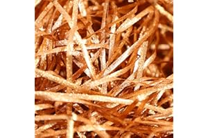 AGOBUHE Brown Glitter Shredded Tissue Paper for Hampers and Gift Box Stuffing 100 Grams, Gift Boxes Filler for Birthdays/Easter/Father's Day Decorations, Great Basket Filling and Packaging Filler