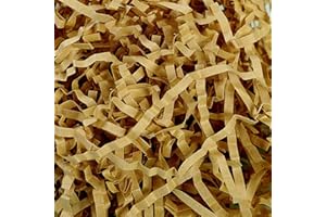 Mamiddle Paglia per Cesti Decorativa - 200g Raffia per Riempimento Regali, Filler per Cestini, Scatole e Decorazioni - Materiale per Party, Matrimoni, Natale (Kaki)