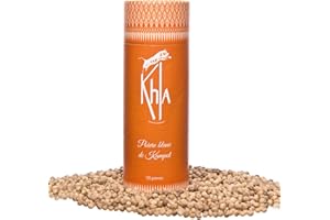 Khla - Poivre Blanc de Kampot Bio - Tube Poivre en Grains 120g Biologique - Grand Cru, Fort & Puissant - Ingrédient Cuisine - Direct Producteur - Production limitée - Épice d’Asie - Origine Cambodge
