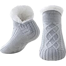 Calzini Pantofola Invernali Antiscivolo FUIPVGI: Unisex, Spessi E Morbidi, Taglia Unica 42-45, Colore Blu Navy