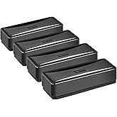 Amazon Basics Rectangular, Melamina - borrador para pizarra blanca, 4 Unidad, Negro