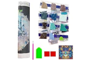 NAISEE NyxSeat 1 juego de herramientas de pegatinas de diamantes de gato, manualidades, kit de arte de diamantes para niñas, regalos creativos, adecuado para niños de 6 a 12 años