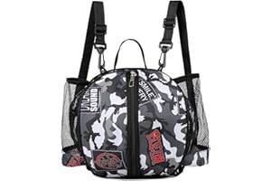 Ezweiji Bolsa de baloncesto, baloncesto, fútbol, voleibol, bolso bandolera, bolsa de entrenamiento, bolsa de almacenamiento con correa para el hombro, para adultos y niños