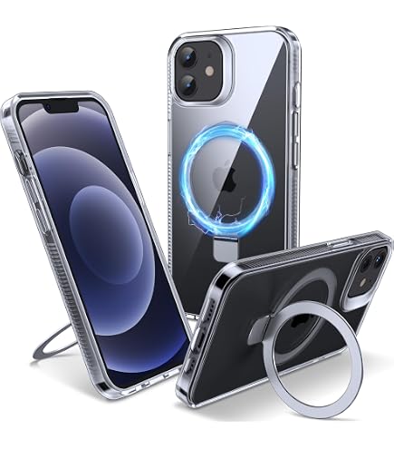 JETech Handyhülle Mit Ständer Für IPhone 12 Mini – Dünn, Stoßfest, Unterstützt Kabelloses Laden