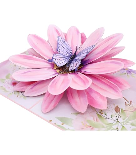 3D-Popup Geburtstagskarte Schmetterlinge & Blumen – Duftend, Faltbar, Handgefertigt, 20x15 Cm